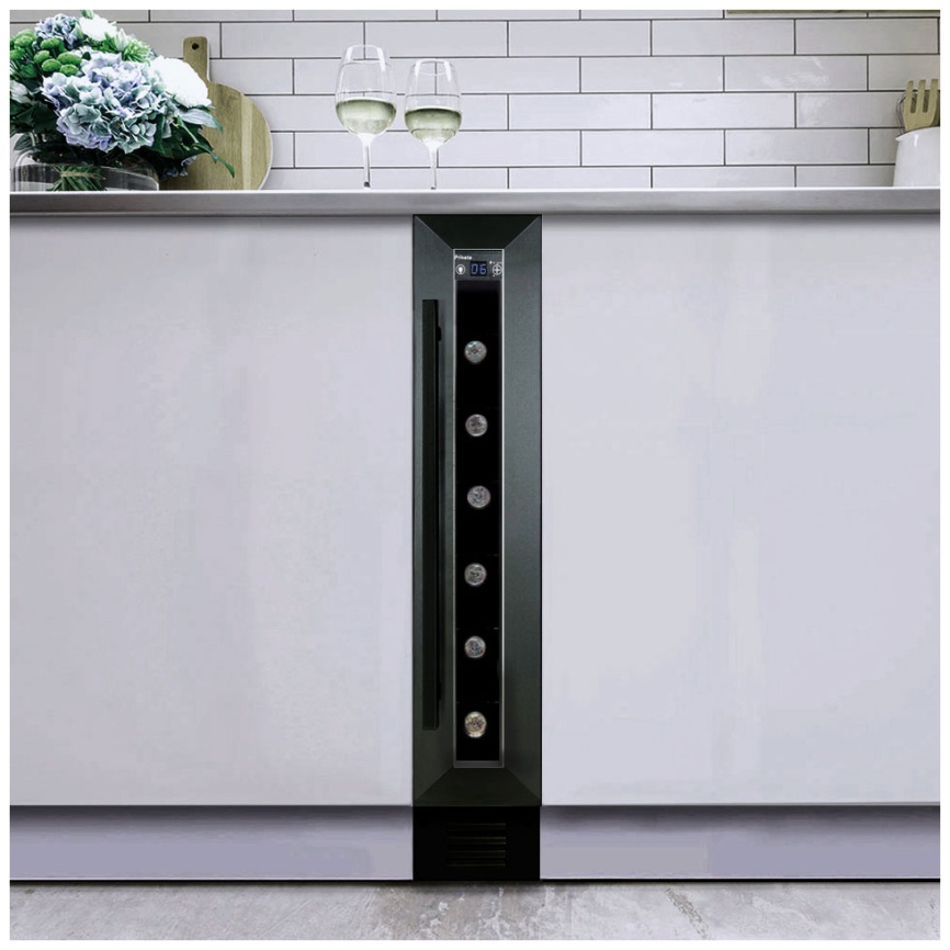Встраиваемый винный шкаф Cellar Private CP007B 18л 7 бутылок, черный фото 2