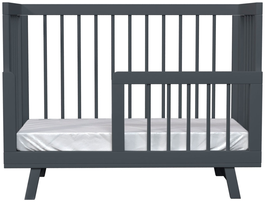 Кроватка для новорожденного Lillaland Lilla Aria темно-серая фото 2