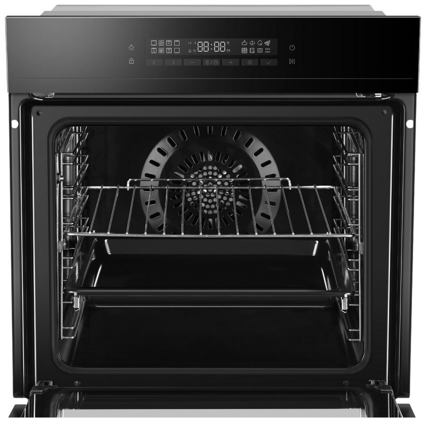 Электрический духовой шкаф Haier HOQ-F5AAGB 59 см, 72 л, гриль и конвекция, черный фото 4