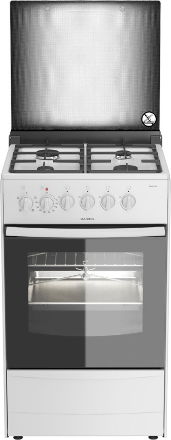 Комбинированная плита Darina 1B KM 441 306 W 50 см, 50 л, 4 конфорки, белый фото 1