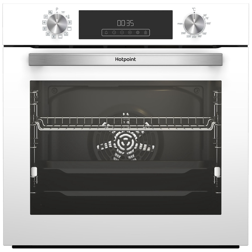 Электрический духовой шкаф Hotpoint HFE8 1221 H WH 59 см, 72 л гриль конвекция, белый фото 1