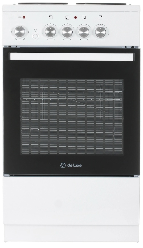 Электроплита De luxe 5004.18 э 50 см, 4 конфорки, белый фото 2