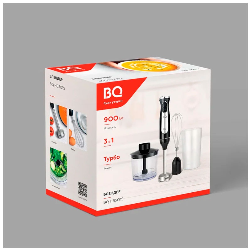 Погружной блендер BQ HB501S, черный-стальной фото 7