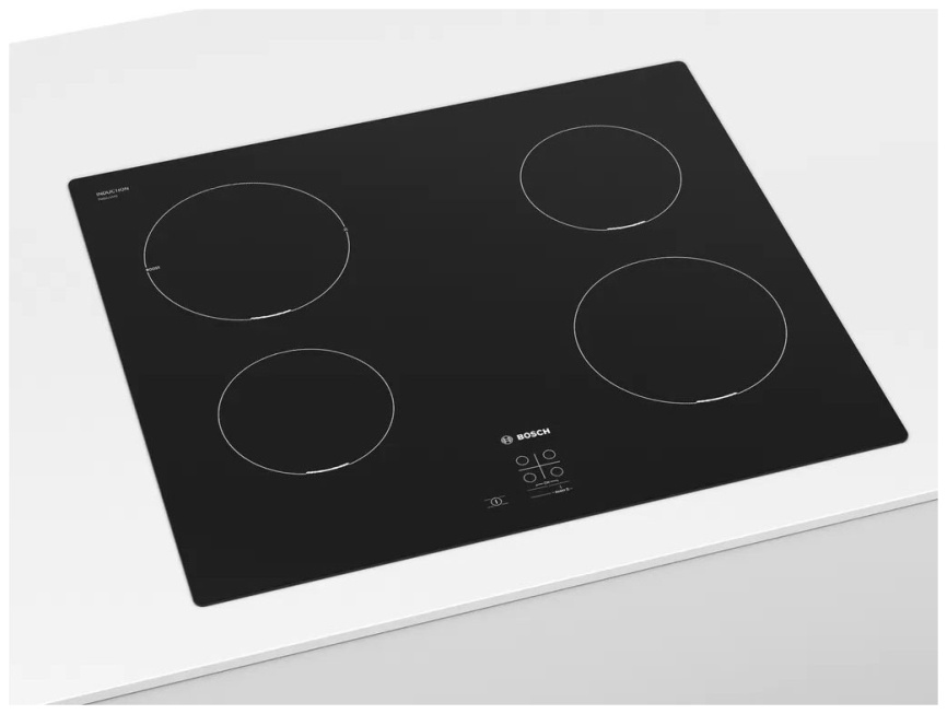 Электрическая варочная панель Bosch Serie 4 PUG611AA5E 59 см, 4 конфорки стеклокерамика электроподжиг, черный фото 4