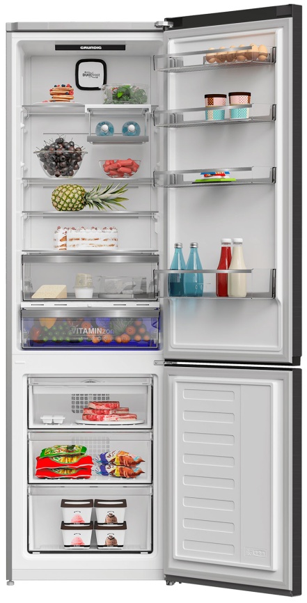 Двухкамерный холодильник Grundig GKPN66930FXD No frost, серебристый фото 3