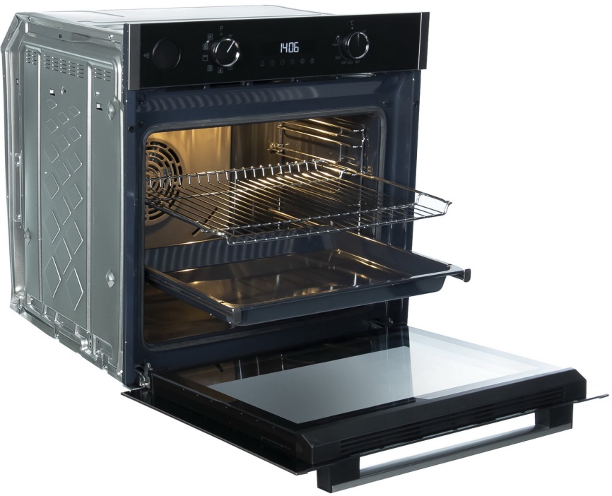 Электрический духовой шкаф Grundig GEBD19300B 59 см, 71 л гриль конвекция, серебристый фото 4