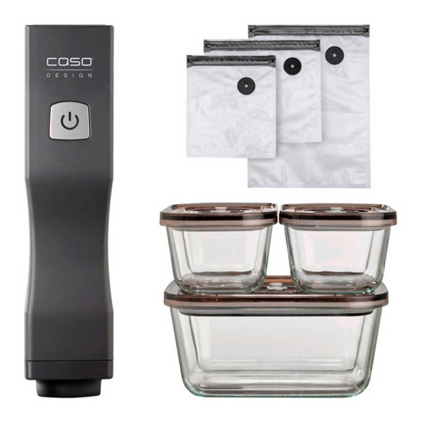 Вакуумный упаковщик Caso Vacu OneTouch Eco-Set, термостойкое стекло фото 1