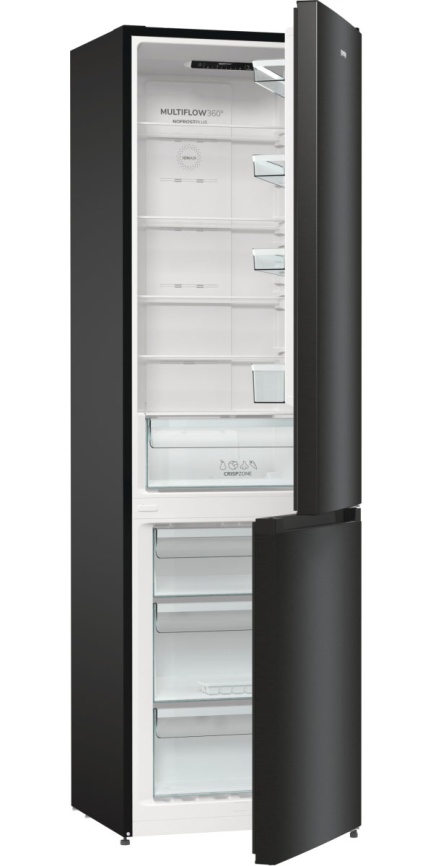 Двухкамерный холодильник Gorenje NRK6202EBXL4 No frost, черный фото 5