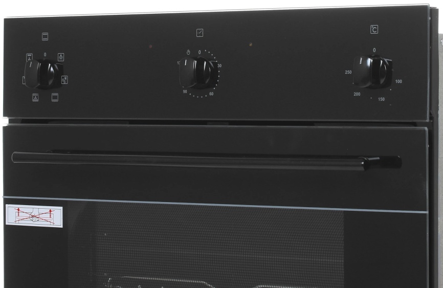 Электрический духовой шкаф De luxe 6006.03 эшв - 033 59 см, 58 л, гриль и конвекция, черное стекло фото 5