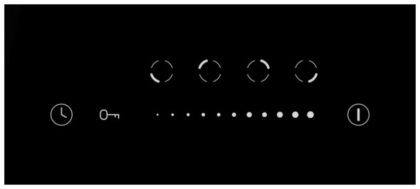 Электрическая варочная панель Hansa BHC633008 59 см, 4 конфорки стеклокерамика, черный фото 2