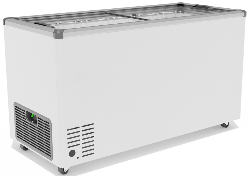 Морозильный ларь Gellar FG 500 C A 450 л, замок, ручная разморозка, серый фото 2