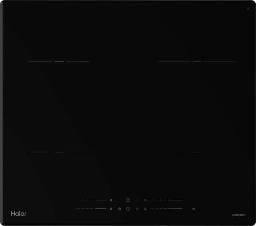 Электрическая варочная панель Haier HHX-Y64SVVB 59 см, 4 конфорки стеклокерамика, черный фото 1