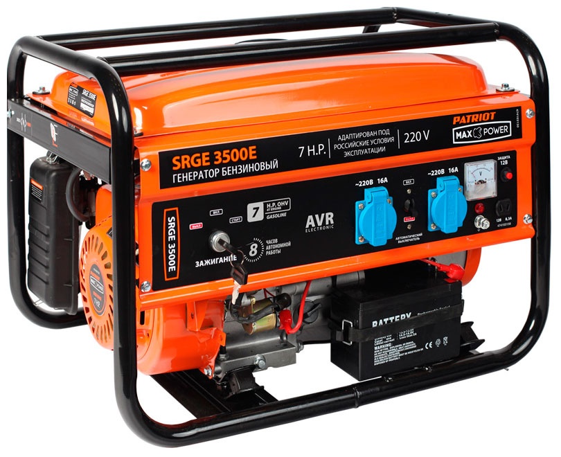 Генератор бензиновый Patriot 474103150 Max Power SRGE 3500 E фото 1