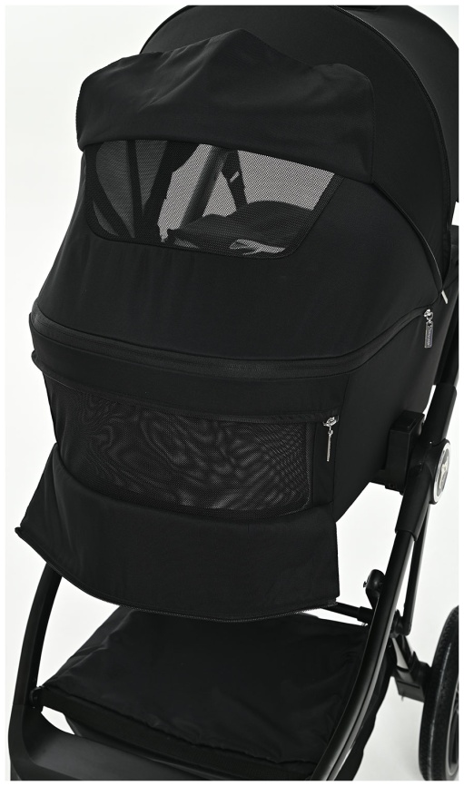 Коляска 2 в 1 Ining Baby Коляска 2 в 1 Ining Baby KR350 black,  люлька, прогулочный блок фото 12
